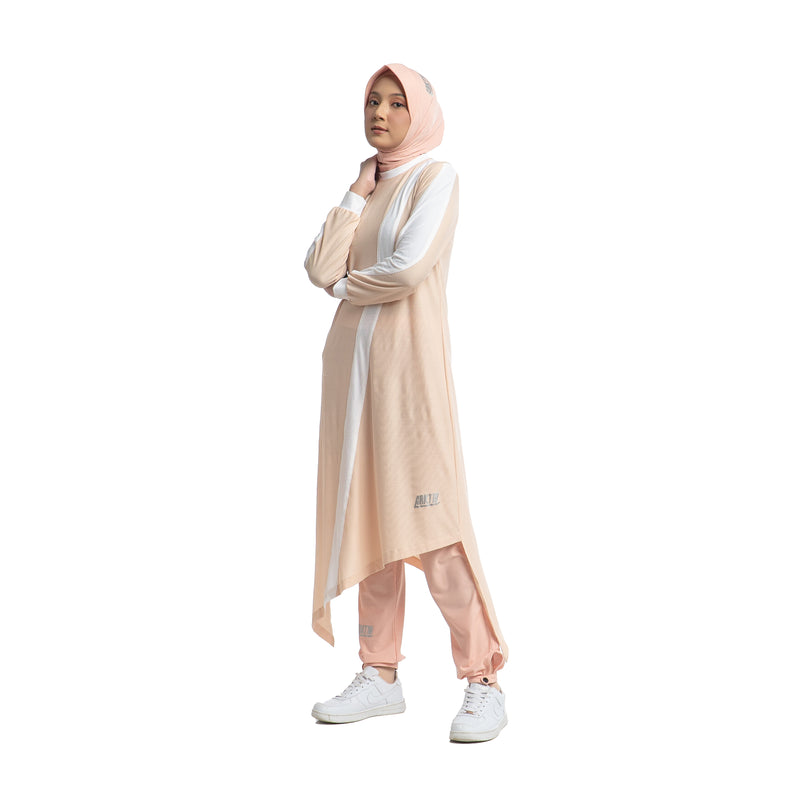 Zigzag Dress Ivory Cream Stripe White
