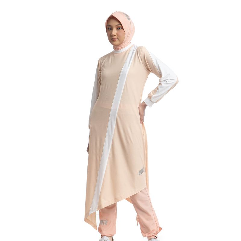 Zigzag Dress Ivory Cream Stripe White