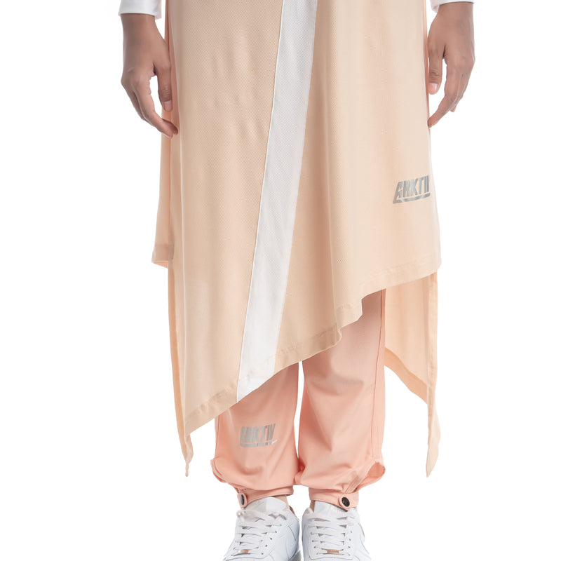 Zigzag Dress Ivory Cream Stripe White