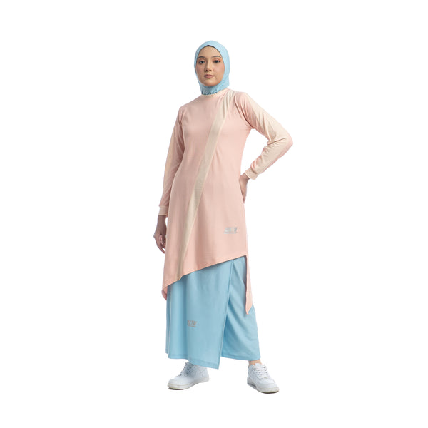 Zigzag Top Dusty Pink Stripe Ivory Cream