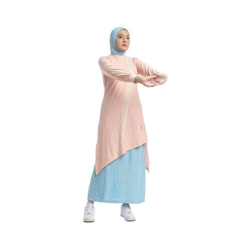 Zigzag Top Dusty Pink Stripe Ivory Cream
