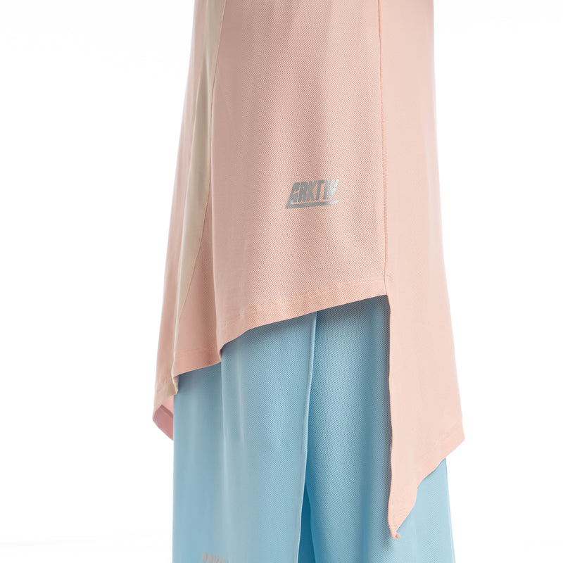 Zigzag Top Dusty Pink Stripe Ivory Cream