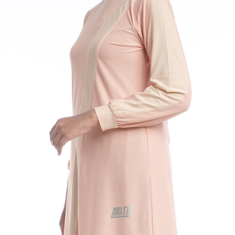 Zigzag Top Dusty Pink Stripe Ivory Cream