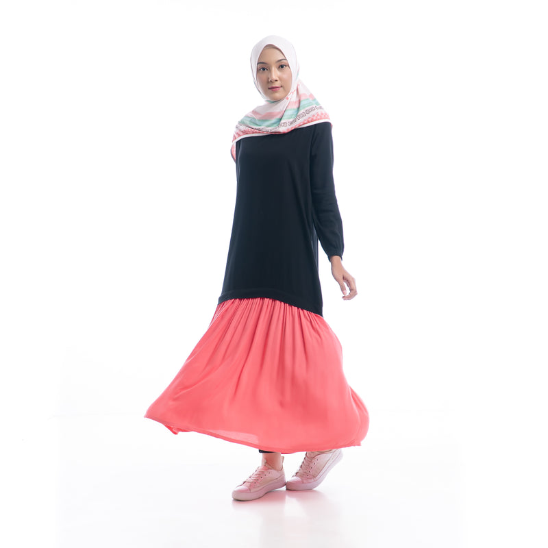 Cool Dynamic Dress Black - Pink