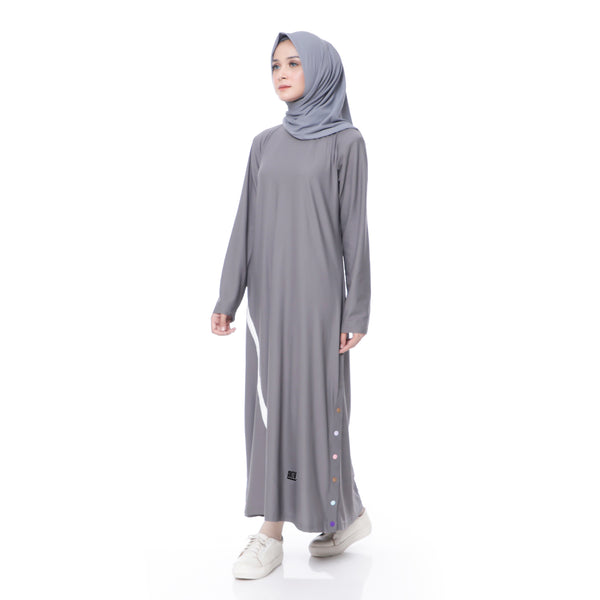 Three Points Dress Grey - White