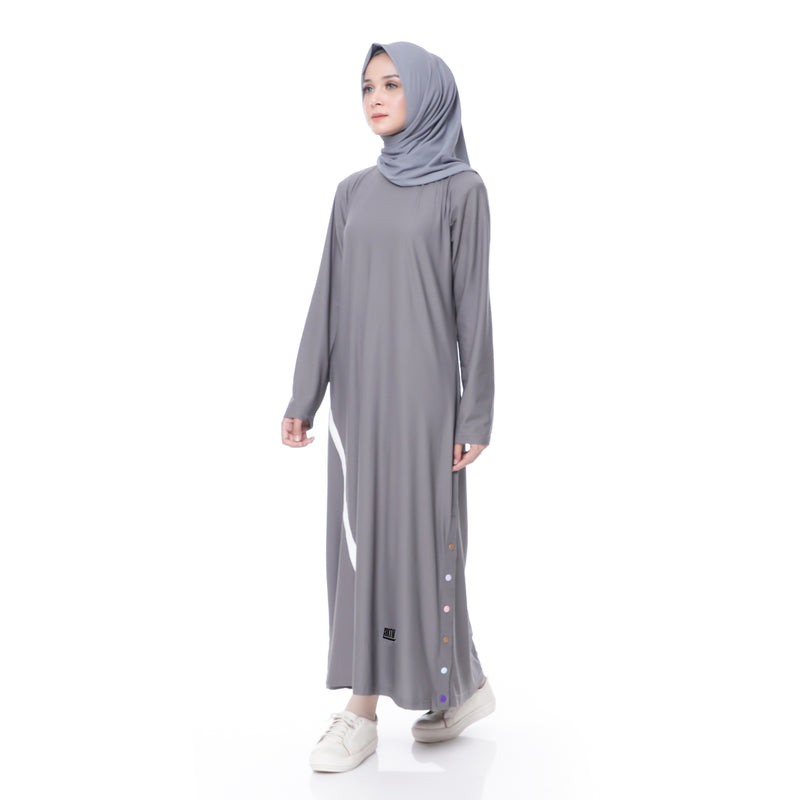 Three Points Dress Grey - White