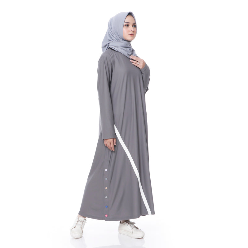 Three Points Dress Grey - White