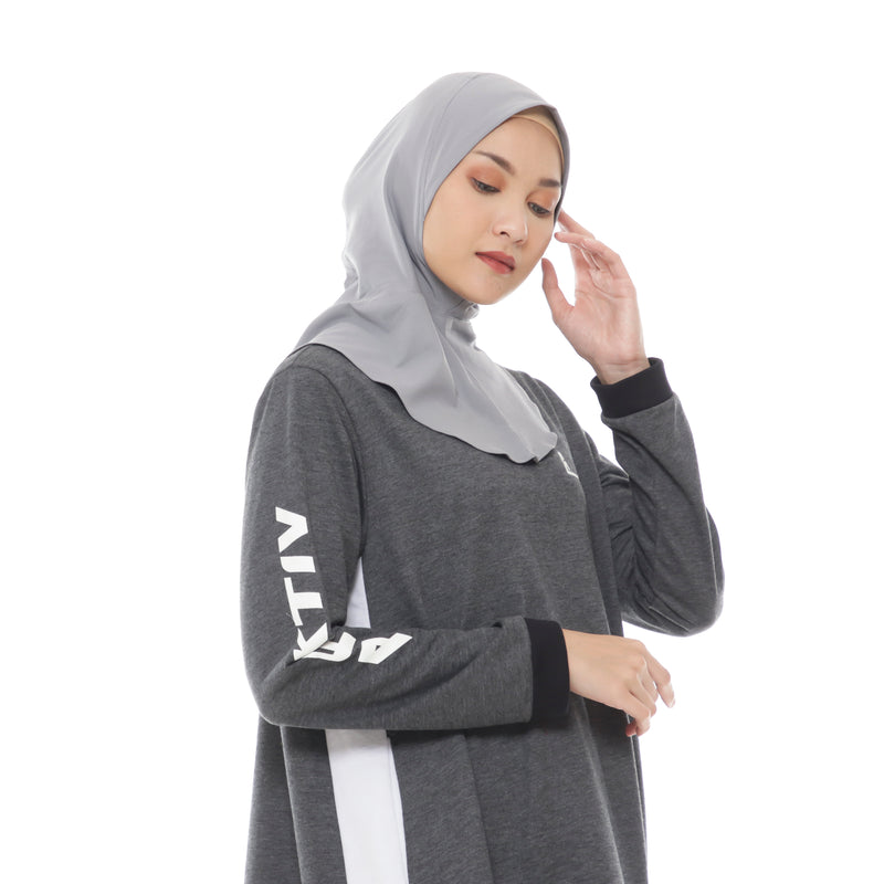 New Flexy Dynamic Light Grey (Sport Hijab)