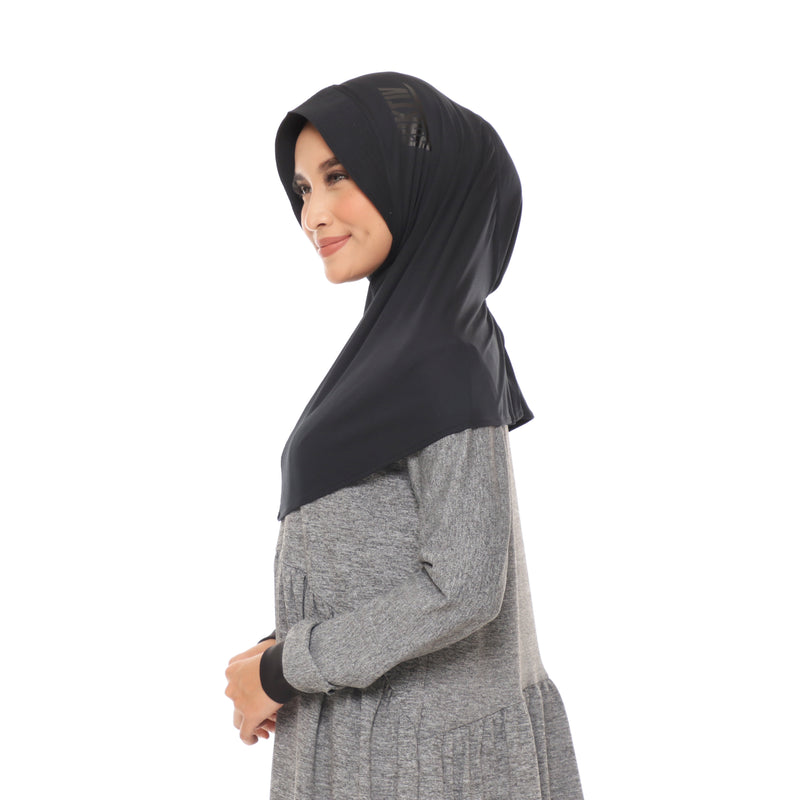 Running Hijab Black (Sport Hijab)
