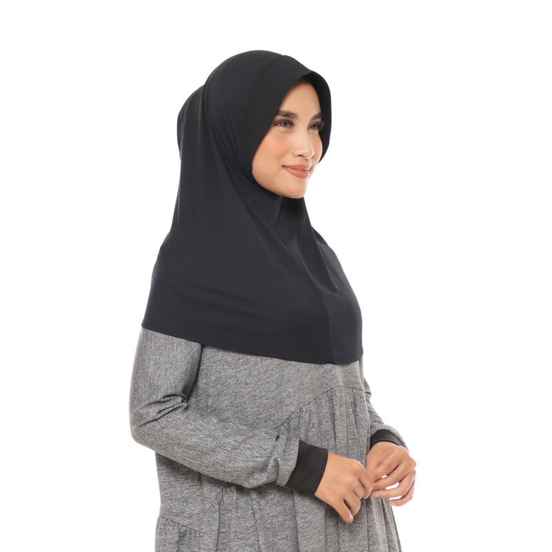 Running Hijab Black (Sport Hijab)