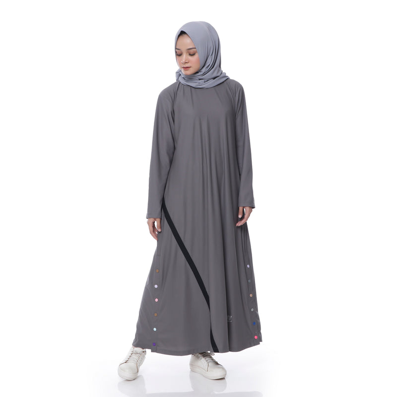 Three Points Dress Grey - Black