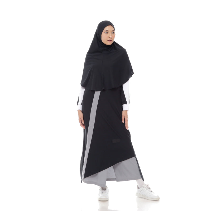Zigzag Dress Black - Grey