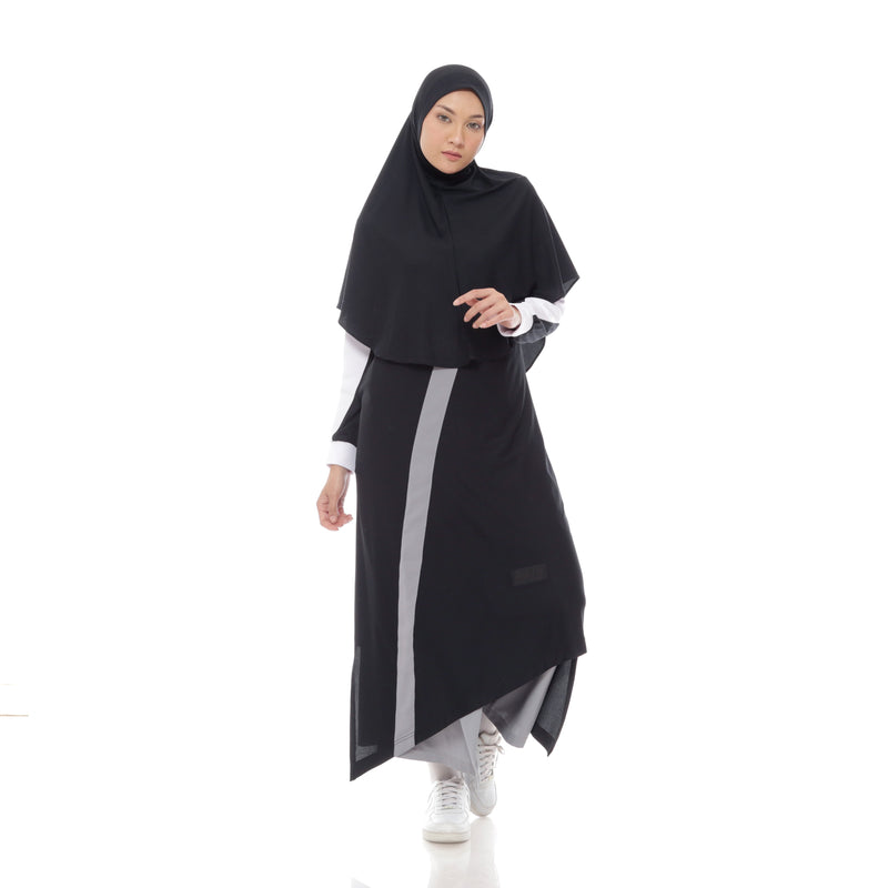 Zigzag Dress Black - Grey