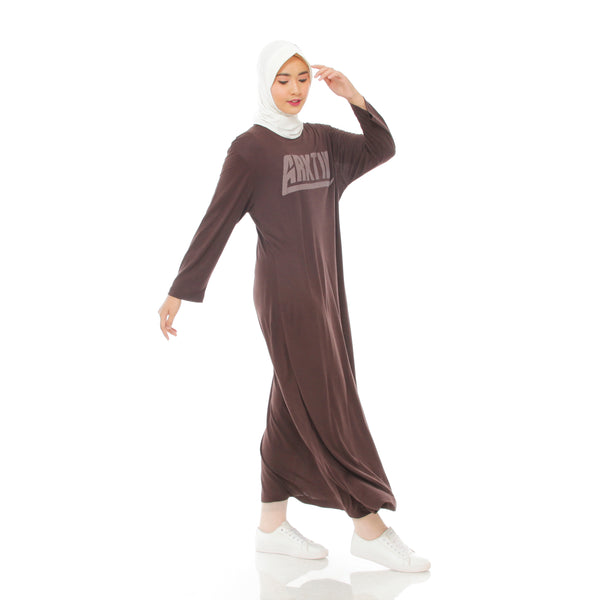 Comfy Dress Brown Long Sleeve