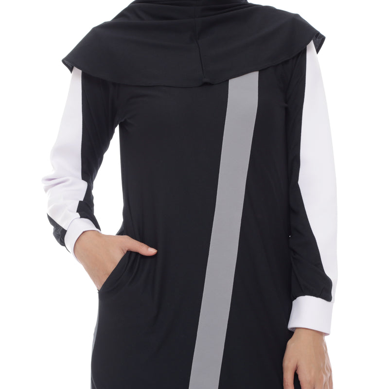 Zigzag Dress Black - Grey