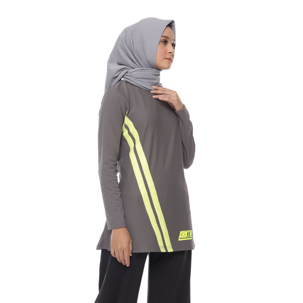Short Stripe Basic Dark Grey