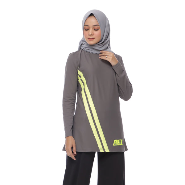 Short Stripe Basic Dark Grey