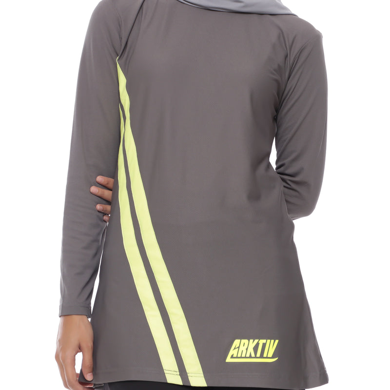 Short Stripe Basic Dark Grey