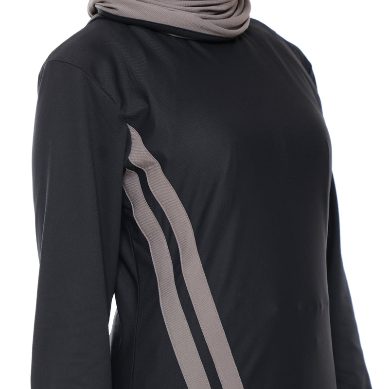Short Stripe Basic Black - Grey