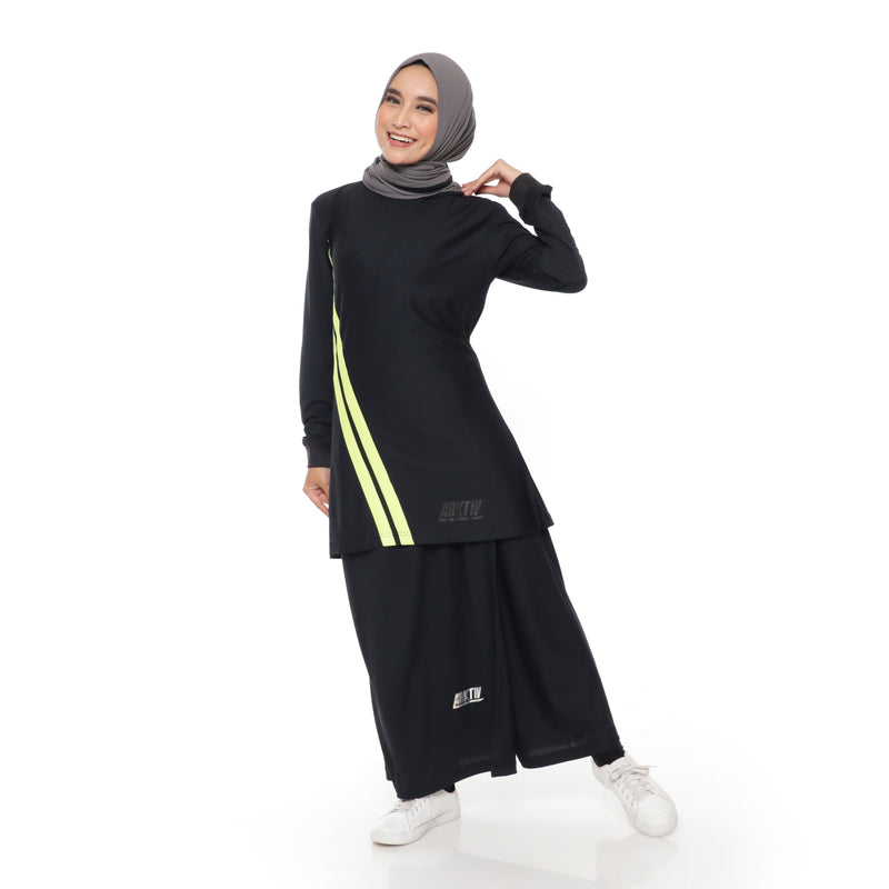 Short Stripe Basic Black - Yellow