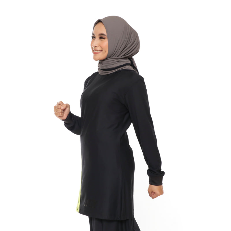 Short Stripe Basic Black - Yellow