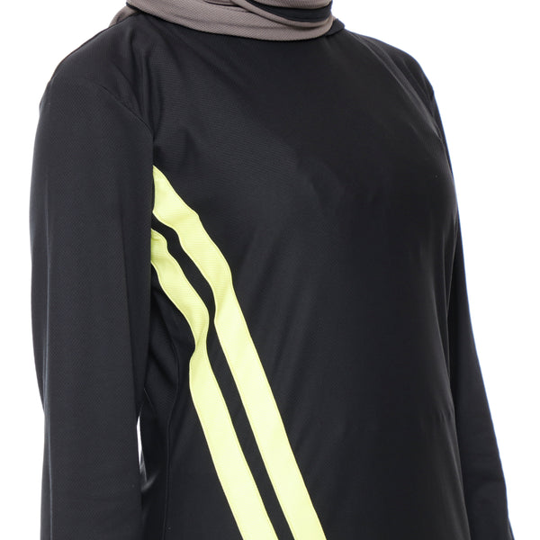 Short Stripe Basic Black - Yellow